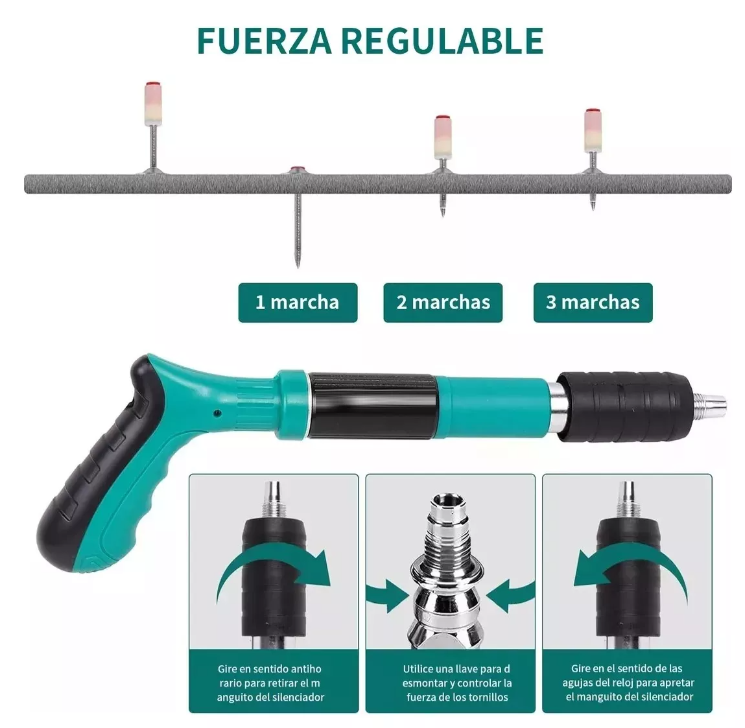 FijaTech Pistola de Fijación de Clavos