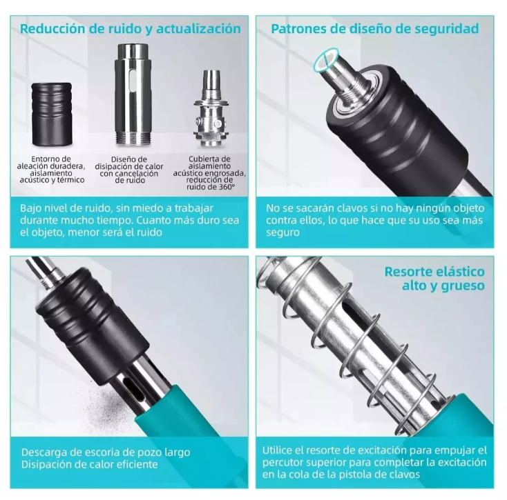 FijaTech Pistola de Fijación de Clavos