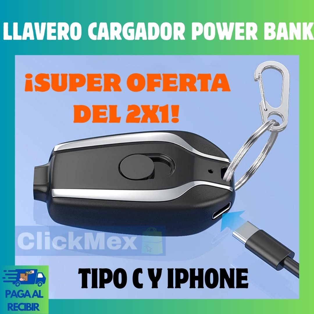 Llavero Cargador Power Bank ¡Oferta 2x1!